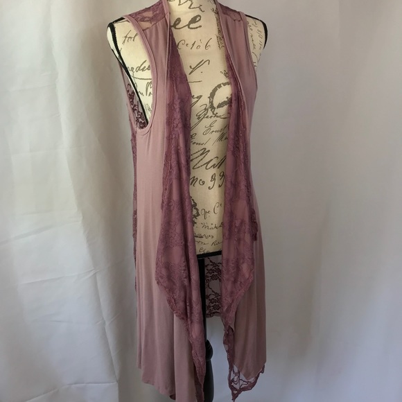 voice of california Other - Dusty Mauve Lace and Knit Kimono XL DYT Type 2
